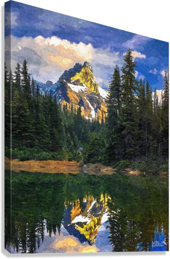 Cathedral Mountain Reflection Canvas Print