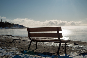 Bench Winter Morning Print