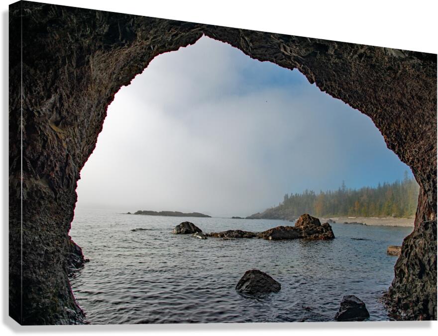 Simpson Island Sea Arch Print Canvas Print