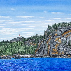Slate Island Lighthouse Painting