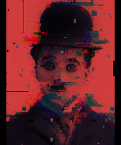 Charlie Chaplin Unique Pixel Abstract Art