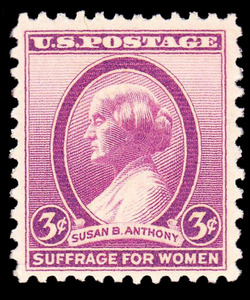 Vintage USA Pink Suffrage For Women Postage Stamp Art