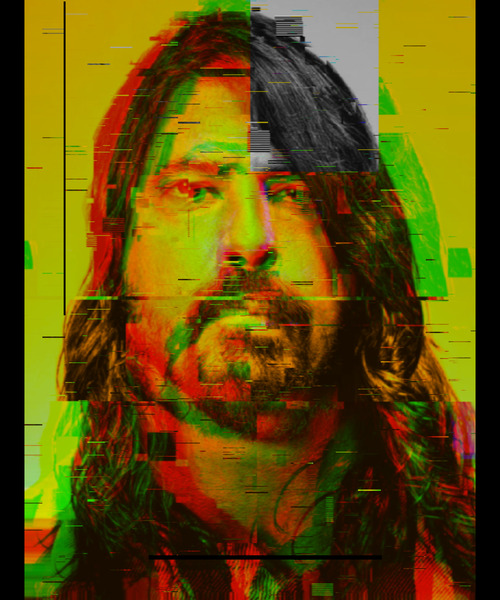 Dave Grohl Unique Pixel Abstract Art by Redamber65