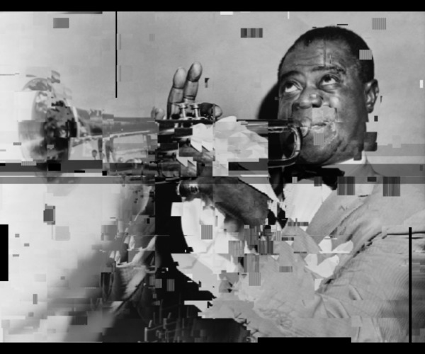  Louis Armstrong Unique Pixel Abstract Art by Redamber65