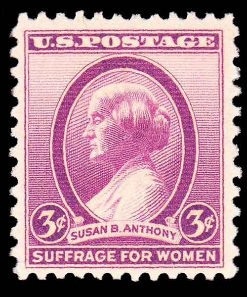 Vintage USA Pink Suffrage For Women Postage Stamp Art by Redamber65