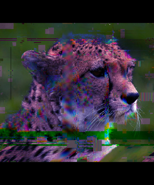Cheetah Big Cat Unique Pixel Abstract Art by Redamber65