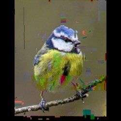 Blue Tit Pixelated Original Art