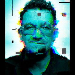 Bono U2 Unique Pixel Abstract Art