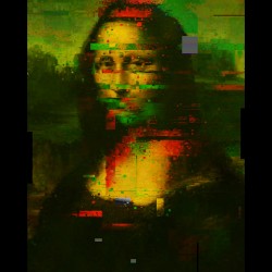 Mona Lisa Unique Pixel Abstract Art