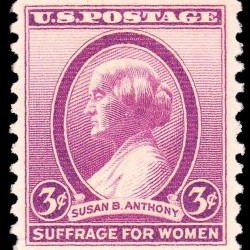 Vintage USA Pink Suffrage For Women Postage Stamp Art