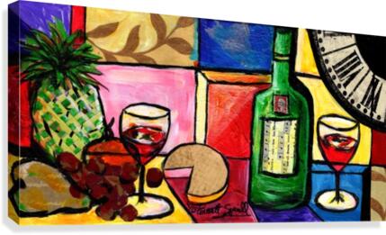 Still Life Fruit and Wine  Impression sur toile