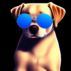 Cachorro com oculos azul2