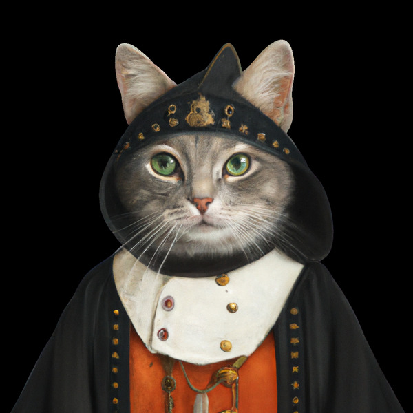 Gato com roupa medieval by Sonia Ribeiro