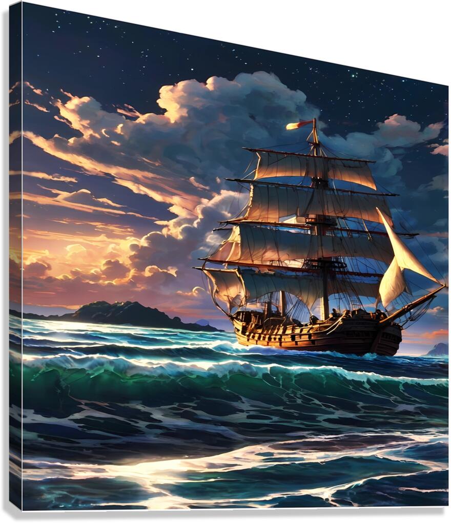 Sunset Sail Canvas Print