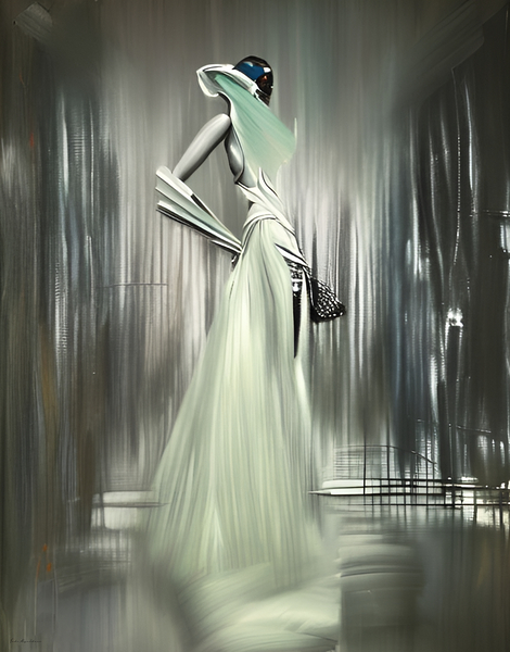 The Dance of Light and Fabric Print