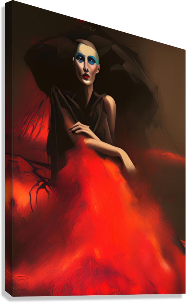 Inferno Gown Canvas Print