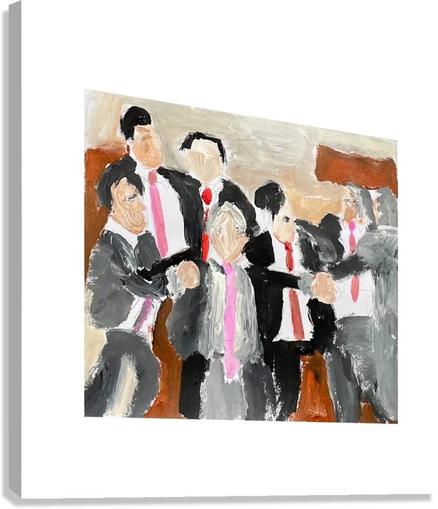 Fighting Canvas Print