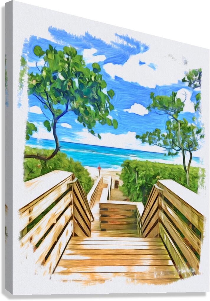 Beach Access 50 Canvas Print
