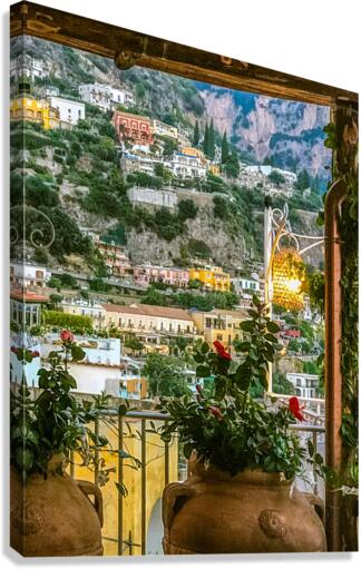 Positano Window Canvas Print