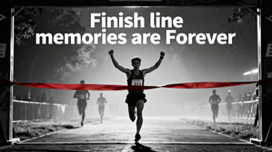 Breaking the Tape — Triumph at the Finish Line