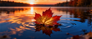 Crown of Autumn — Maple Leaf  Morning Ripples