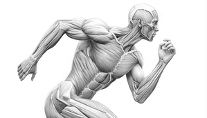 Graphite Sprint — Runner Muscular Anatomy Study
