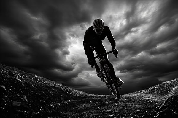 Against the Squall — Gravel Climb in Monochrome Print