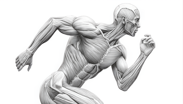 Anatomy in Motion — Graphite Female Runner Study Print