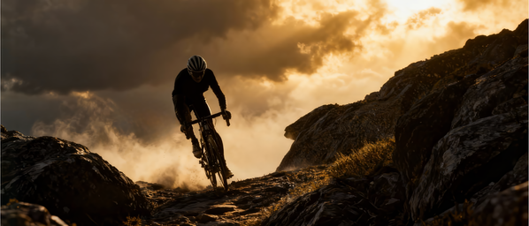 Into the Descent — Gravel Rider in the Storm Print