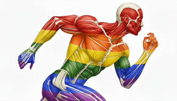 Pride in Motion — Rainbow Runner Anatomy Print