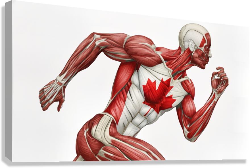 Canadian Strength — Anatomy of Motion Canvas Print