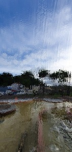 Waterfall in the city