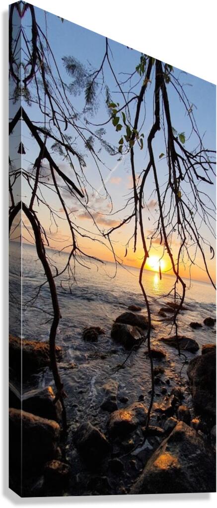 somewhere at sunset Canvas Print