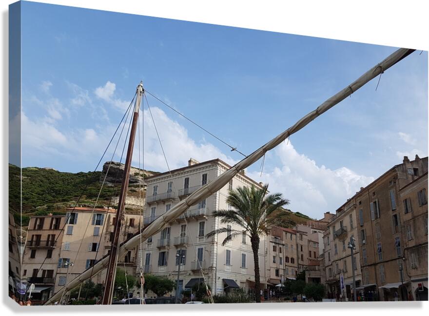 docking in town Canvas Print