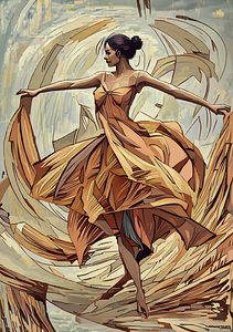 ArtXcl 044 female dancer in Fashion Illustration