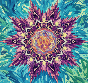 ArtXcl 1010 flower mandala abstract