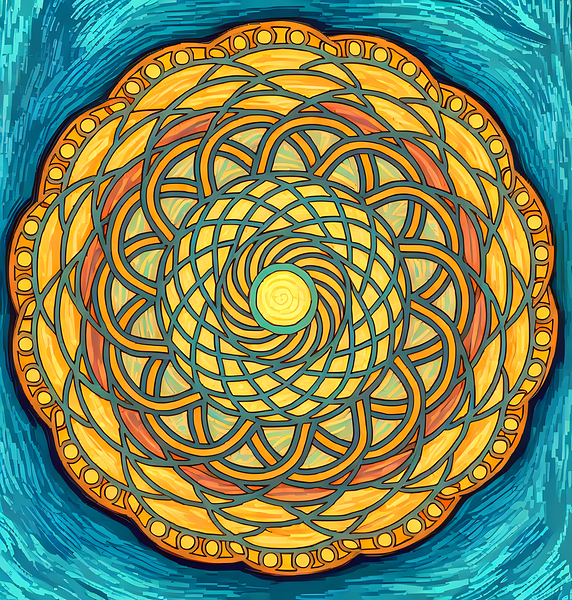 ArtXcl 1011 mandala sun style Print