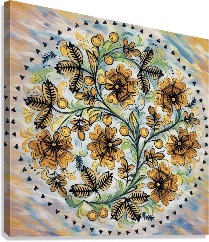 ArtXcl 1004 mandala flowers Canvas Print