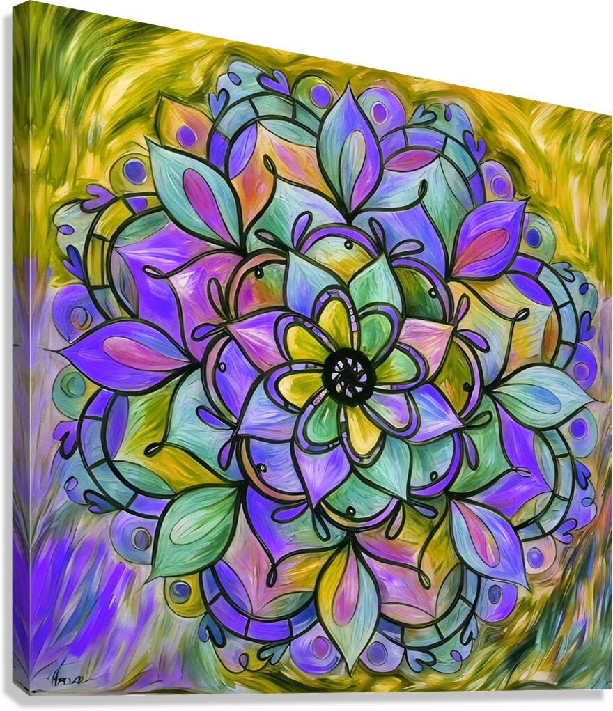 ArtXcl 1005 mandala flowers Canvas Print