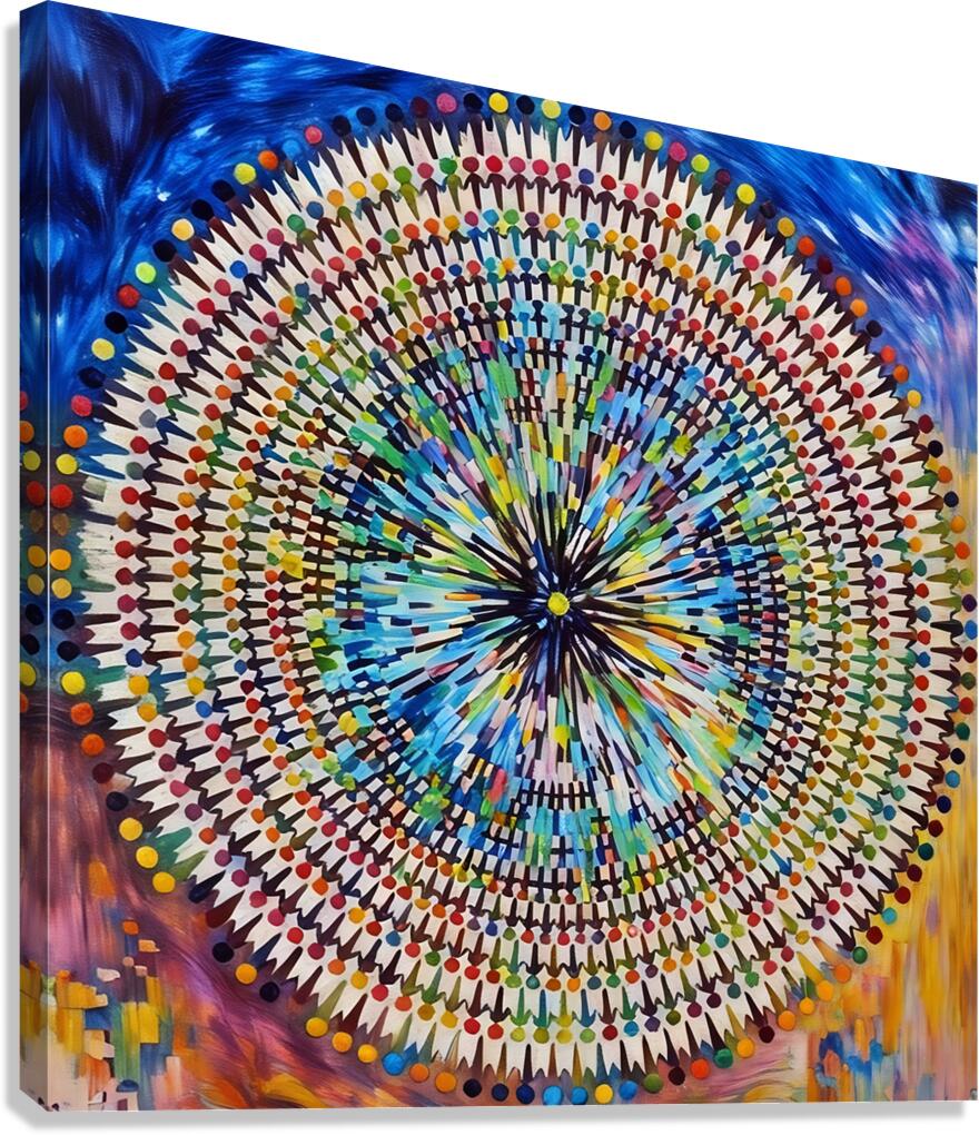 ArtXcl 1001 Mandala The World population Canvas Print
