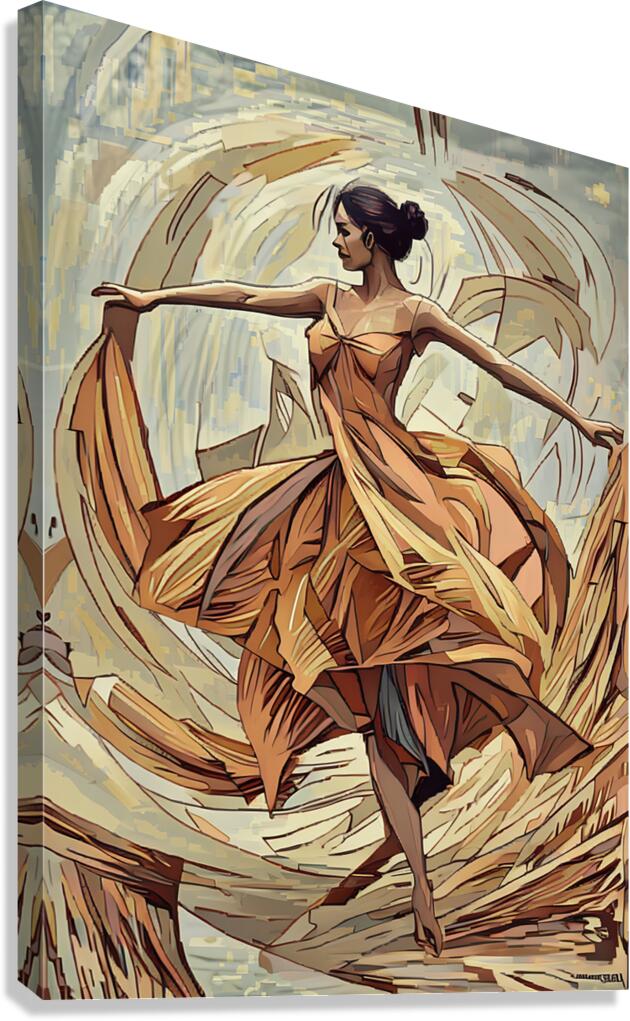 ArtXcl 044 female dancer in Fashion Illustration Canvas Print