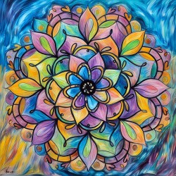 ArtXcl 1003 mandala flowers