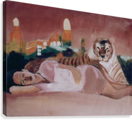 WomanTiger Canvas Print