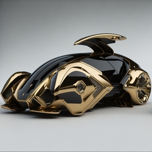 Futuristic pop art design of a beautiful car