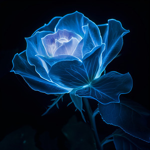 Whispers of Twilight Abstract Minimal  Floral  Botanical Digital Artwork