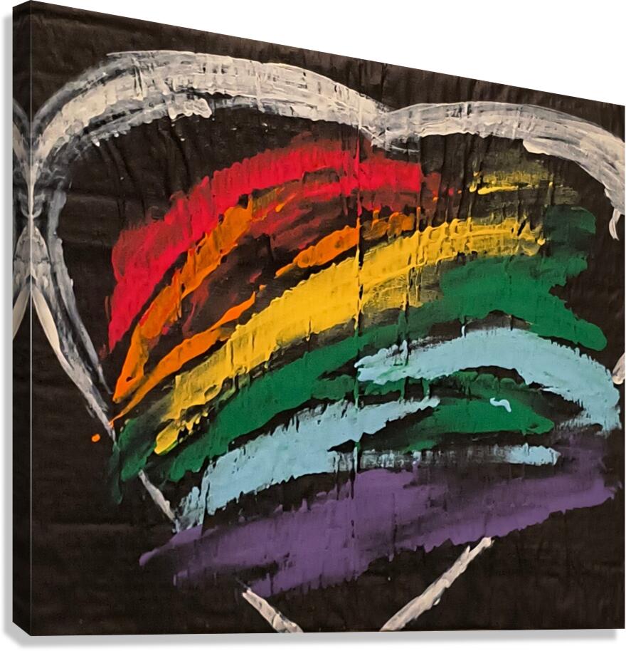 colour heart Canvas Print