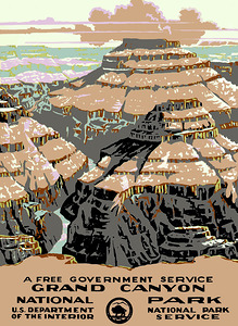 Grand Canyon Works Progress Administration WPA Poster