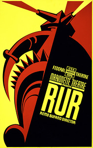 Marionette Theatre Presents RUR Works Progress Administration WPA Poster