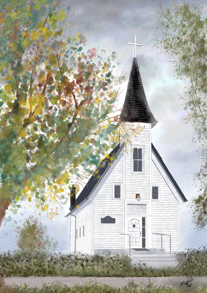 Historic Guardian Angels Catholic Church Print