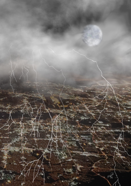 Lightning Over Alvarado Print